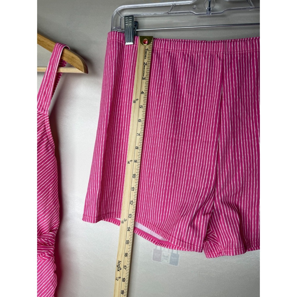 Isaac Mizrahi Live! Bridgehampton Printed Swim Dress Wavy Stripe,Reg 14 - Picture 8 of 13